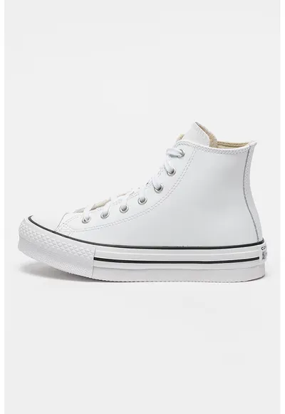 Tenisi high-cut Chuck Taylor All Star Leather - Alb