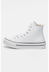 Tenisi high-cut Chuck Taylor All Star Leather - Alb