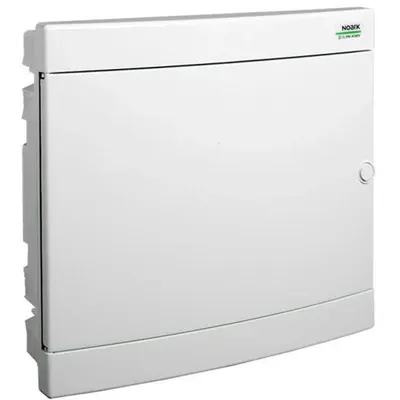 Cofret de distributie din plastic,Noark 101521 PNF 2x18W, montare incastrata, usa alba, IP40, 2 randuri, 2x18 module