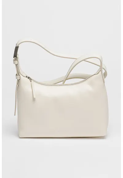 Geanta crossbody din piele ecologica - Alb