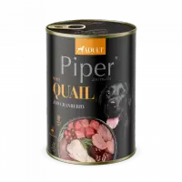 Conserva pentru caini Piper Adult cu prepelita merisoare 400 gr