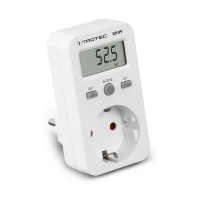 Priza cu contor energetic Trotec BX09, Ecran LCD, Racordare multipla, Salvarea setarilor, Protectie la intreruperea curentului