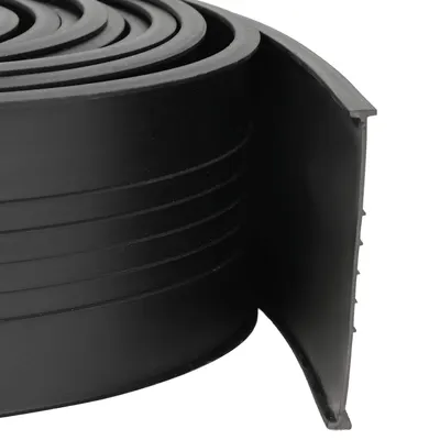 vidaXL Etanșare pentru Ușa Garajului Negru 70 x 6 mm 2,5 m PVC