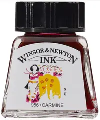 Cerneală de caligrafie Winsor & Newton - Carmine, 14 ml