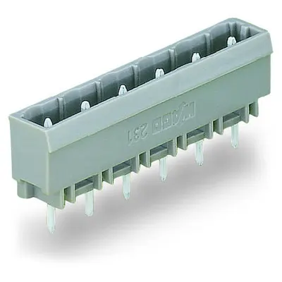THT male header; 1.2 x 1.2 mm solder pin; straight; Pin spacing 7.5 mm; 8-pole; gray