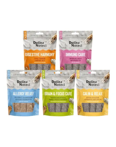 Recompense câini mix 5 arome DOLINA NOTECI Smart Chews 5x100 g pentru nevoi zilnice diferite