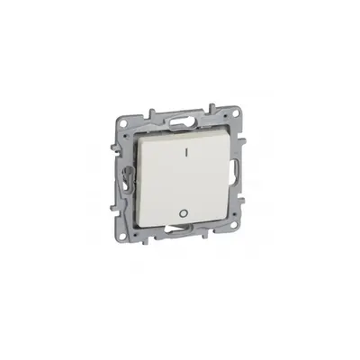 Double-pole switch Niloé - 1-module - 16 A 250 V~ - automatic terminals - ivory