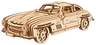 Puzzle 3D din lemn Ugears din 262 piese - Mașină sport coupe