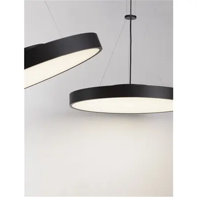 Plafoniera PERFECT Nisipiu Negru Aluminiu & Acrylic Pendant LED 24W 2341Lm IP20 TRIAC Dimabil Driver AC220-240V Beam Angle: 120° CRI>80 3000K Dimabil
