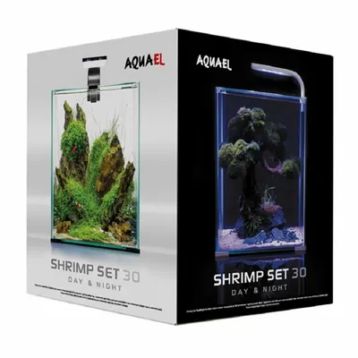 Aquael Acvariu Shrimp Smart Day & Night 30 L Negru