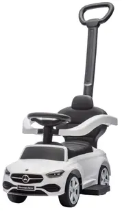 Mașinuta de călărit cu mâner Chipolino - Mercedes C-Class, alb