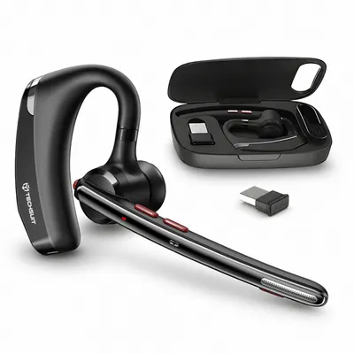 Casca Call Center Bluetooth Techsuit SoundForce Pro G10, A2DP, Negru
