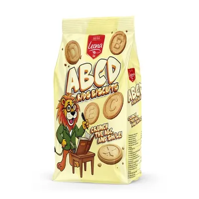 Leona Bisfino biscuiti copii ABCD, in forma litere 200g Engros