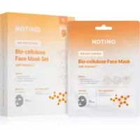 Notino Brightening Bio-Cellulose Face Mask with Vitamin C set de măști textile pentru o piele mai luminoasa