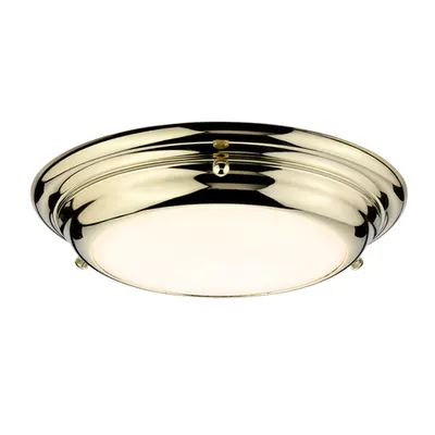 Corp de iluminat decorativ pentru exterior, Welland 1 Light Mini LED Flush Light – Polished Brass