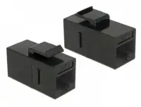 Cupla Keystone RJ45 Cat.6 UTP Negru, Delock 86629