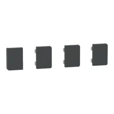 Set de 4 clapete 1/4 pentru Push buton KNX Dynamic Labeling System Design, antracit