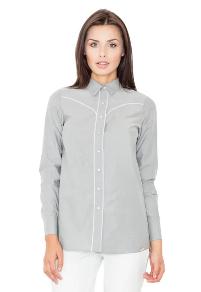 Camaşa cu maneca lunga model 61516 - Gri