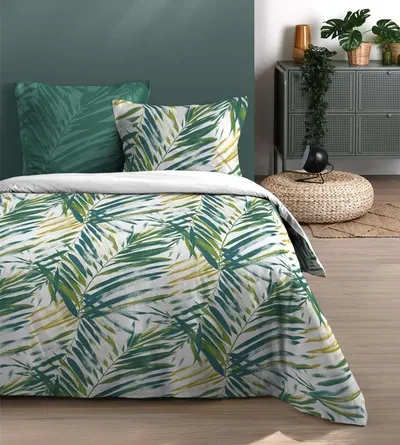 Set de lenjerie de pat STOF – Madeira, 100% bumbac, 260x240 cm, verde