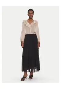 Fusta maxi neagra - 70% viscoza - 30% matase - pentru femei