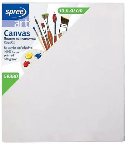 Pânză de pictură pe cadru Spree Art - 30 х 30 cm, 100% bumbac