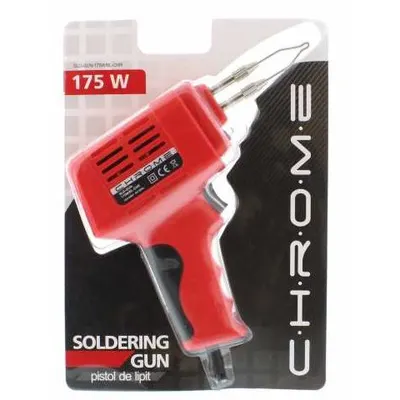 Pistol de lipit 175 W in blister, CHROME SLD-GUN-175W/BL-CHR