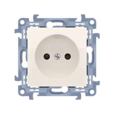 Priza fara impamantare, 16 A, 250V~,crem, borne cu surub