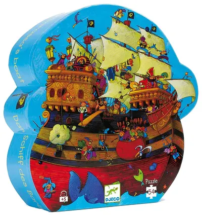 Puzzle pentru copii Djeco de 54 piese - Corabia lui Barbarossa