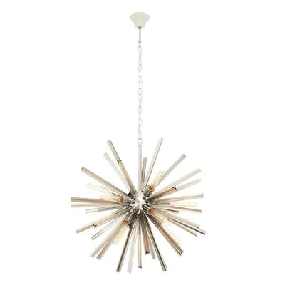 Lustră din metal cu abajur din sticlă ø 75 cm Karlo – Premier Housewares