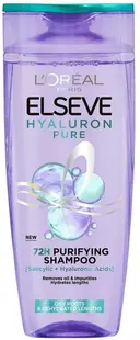 L'Oreal Elseve Șampon pentru rădăcini grase și vârfuri uscate Hyaluron Pure, 250 ml