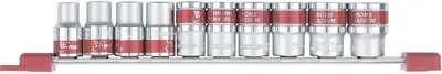 Set chei tubulare MTX - 10 bucăți, 6 colțuri, 10 - 22 mm