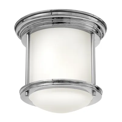Corp de iluminat decorativ pentru exterior, Hadrian 1 Light Flush Mount – Opal Glass – Chrome