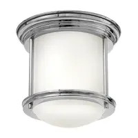Corp de iluminat decorativ pentru exterior, Hadrian 1 Light Flush Mount – Opal Glass – Chrome