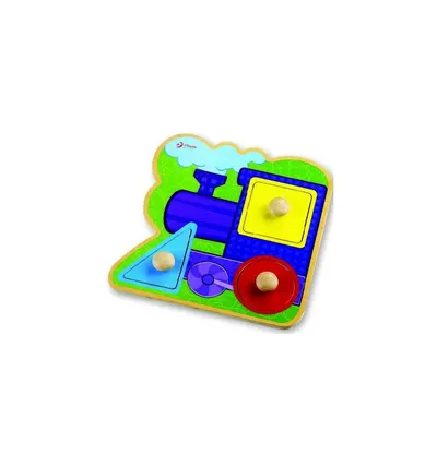 Puzzle pentru bebelusi din lemn - trenulet Classic World