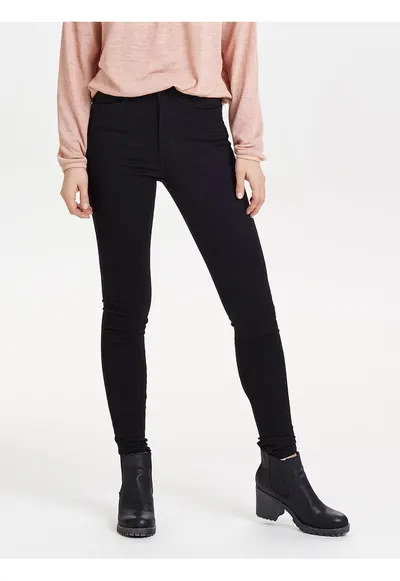 Blugi skinny fit din amestec de bumbac cu model uni