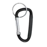 Carabină breloc din aluminiu - negru