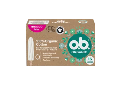 Tampoane organic mini, 16 bucati, O.B.