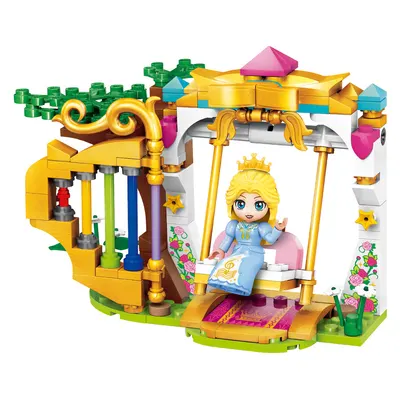 Set de constructie Qman Princess Leah Leagan Pentru Printese 134 piese