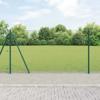 vidaXL Gard hexagonal cu bază din beton 100 x 1,2 m Verde Plasă