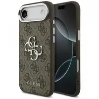 Husa pentru Apple iPhone 17 Air, Guess, Big 4G Logo Classic, Maro Argintie