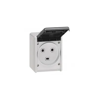 priza Plexo IP55 - 32 A - 2P+E 230 V~ - surface mounting - gri