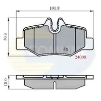Set placute frana, frana disc COMLINE CBP01306