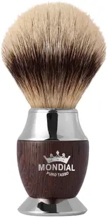 Mondial 1908 Perie de bărbierit cu păr din Super Badger, mâner de culoare wenge