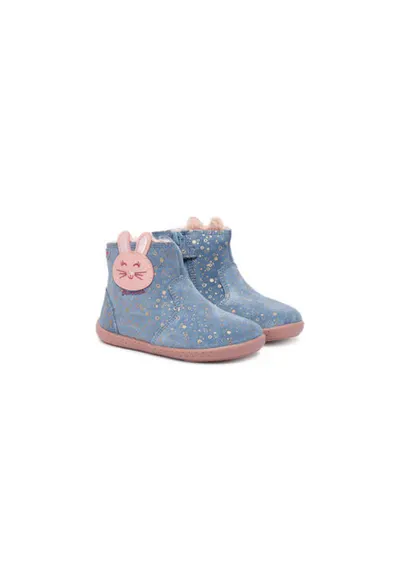 Ghete pentru fete - 305467676 - piele naturala - albastru/roz