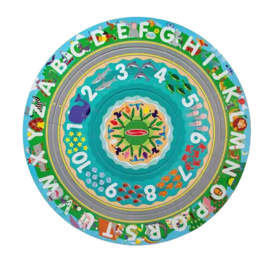 Puzzle de podea circular pentru invatarea numerelor si literelor (limba engleza) Tarmul marii