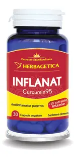 Inflanat+ Curcumin95, 30 capsule vegetale, Herbagetica