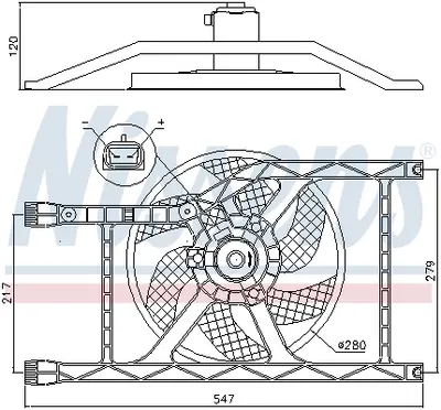 Ventilator radiator (cu carcasa) potrivit FIAT 500, 500 C, PANDA; LANCIA YPSILON 0.9-1.2LPG 07.07