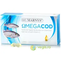Omega Cod - Ulei de Cod, Omega 3, Vitamina A, Vitamina D si Vitamina E 60cps moi