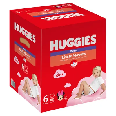 Scutece Huggies Pants Box Girls, Nr 6, 15 - 25 Kg, 60 buc