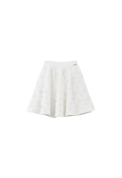 Fusta pentru fete - bumbac alb - 134